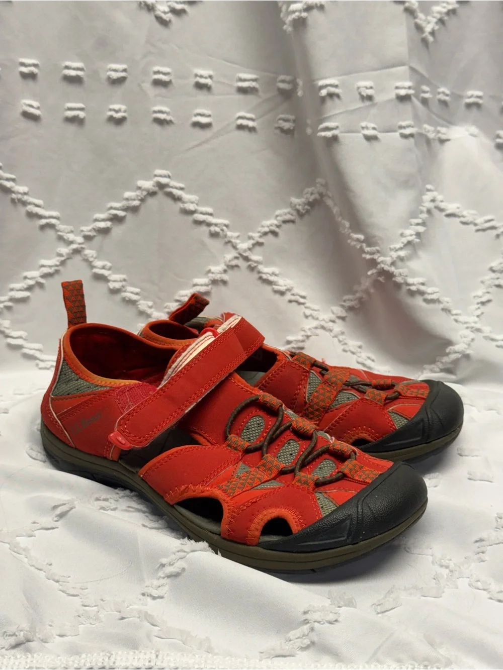L.L. Bean Boys Orange Outdoor Water Sandals Size 3